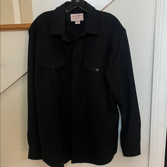 Filson Men's wool Blue/Black Shirt - Picture 4 of 6